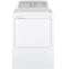GE Appliances GTD45GASJWS Top Load Dryers White On White With Silver Backsplash Front View