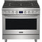 FRIGIDAIRE PCFG3670AF Professional 36 inch Gas Range, 6 Burners, True Convection Oven, Dual Power Burners & LED Knobs