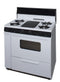 PREMIER BLK5S9WP 36 in. Freestanding Battery-Generated Spark Ignition Gas Range in White