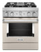 KITCHENAID KFDC500JMH KitchenAid® 30'' Smart Commercial-Style Dual Fuel Range with 4 Burners - Milkshake