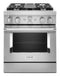 KITCHENAID KFDC500JSS KitchenAid® 30'' Smart Commercial-Style Dual Fuel Range with 4 Burners - Stainless Steel