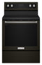 KITCHENAID KFEG500EBS 30-Inch 5-Element Electric Convection Range - Black Stainless Steel with PrintShield™ Finish