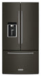 KITCHENAID KRFC704FBS 23.8 cu. ft. 36" Counter-Depth French Door Platinum Interior Refrigerator with PrintShield™ Finish - Black Stainless Steel with PrintShield™ Finish