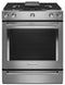 KITCHENAID KSDB900ESS 30-Inch 5-Burner Dual Fuel Convection Slide-In Range with Baking Drawer - Stainless Steel