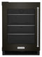 KITCHENAID KURL314KBS 24" Undercounter Refrigerator with Glass Door and Shelves with Metallic Accents - Black Stainless Steel with PrintShield™ Finish