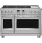 CAFE C2Y486P2TS1 Café™ 48" Smart Dual-Fuel Commercial-Style Range with 6 Burners and Griddle (Natural Gas)