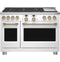 CAFE C2Y486P4TW2 Café™ 48" Smart Dual-Fuel Commercial-Style Range with 6 Burners and Griddle (Natural Gas)