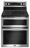 MAYTAG MET8800FZ 30-Inch Wide Double Oven Electric Range With True Convection - 6.7 Cu. Ft.