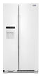 MAYTAG MSS25C4MGW 36-Inch Wide Side-by-Side Refrigerator with Exterior Ice and Water Dispenser - 25 Cu. Ft.