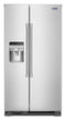 MAYTAG MSS25C4MGZ 36-Inch Wide Side-by-Side Refrigerator with Exterior Ice and Water Dispenser - 25 Cu. Ft.