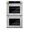 ZLINE KITCHEN AND BATH AWDSZ30G ZLINE 30" Autograph Edition Double Wall Oven with Self Clean and True Convection in DuraSnow Stainless Steel (AWDSZ-30) [Color: Gold]