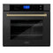 ZLINE KITCHEN AND BATH AWSZ30BSCB ZLINE 30" Autograph Edition Single Wall Oven with Self Clean and True Convection in Black Stainless Steel (AWSZ-30-BS) [Color: Champagne Bronze]