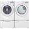 LG WM3400CW 27 Inch Front Load Washer & LG DLG3401W 27 Inch Gas Dryer with LG WDP6W 27 Inch Pedestal Storage Drawer: White