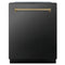 ZLINE KITCHEN AND BATH DWMTZBS24CB ZLINE Autograph Edition 24" 3rd Rack Top Touch Control Tall Tub Dishwasher in Black Stainless Steel with Accent Handle, 45dBa (DWMTZ-BS-24) [Color: Champagne Bronze]