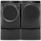 GE Profile PFW955SPWDS 28 Inch Smart Front Load Washer & GE Profile PFD95ESPWDS 28 Inch Smart Front Load Electric Dryer with GE 28 Inch Pedestal Storage Drawer: Carbon Graphite