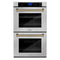 ZLINE KITCHEN AND BATH AWDSZ30CB ZLINE 30" Autograph Edition Double Wall Oven with Self Clean and True Convection in DuraSnow Stainless Steel (AWDSZ-30) [Color: Champagne Bronze]