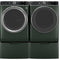 GE Profile PFW955SPWGN 28 Inch Smart Front Load Washer & GE Profile PFD95ESPWGN 28 Inch Smart Front Load Electric Dryer with GE Profile GFP1528PWGN 16 Inch Pedestal