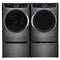 Electrolux ELFW7537AT 27 Inch Front Load Washer & Electrolux ELFG7537AT 27 Inch Gas Dryer with Electrolux EPWD257UTT 27 Inch Titanium Pedestal
