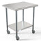 KOOLMORE CT243018C 24" x 30" 18-Gauge 304 Stainless Steel Commercial Work Table with Casters, CT2430-18C.