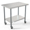 KOOLMORE CT243618C 24" x 36" 18-Gauge 304 Stainless Steel Commercial Work Table with Casters, CT2436-18C.