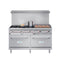 KOOLMORE KMCRG60NG 60 in. 6 Burner Commercial Natural Gas Range with 24 in. Griddle in Stainless-Steel (KM-CRG60-NG)