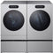 LG WM9900HSA 29 Inch Smart Front Load Washer & LG DLEX9900S 29 Inch Smart Electric Dryer with LG WDP8S 29 Inch Laundry Pedestal