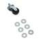 Dryer Caster Wheel Kit That Includes One Black Swivel and Locking Caster