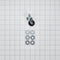 Dryer Caster Wheel Kit That Includes One Black Swivel and Locking Caster