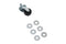 Dryer Caster Wheel Kit That Includes One Black Swivel and Locking Caster