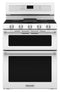 KITCHENAID KFGD500EWH 30-Inch 5 Burner Gas Double Oven Convection Range - White