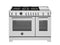 BERTAZZONI PRO486BTFGMXT 48 inch All-Gas Range 6 Brass Burners and Griddle Stainless Steel