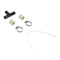 Washing machine siphon break assembly with 2 hose clamps, wire tie, and 2 drain hose sleeves - 1 pack