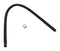 4' Black flexible washer drain hose with molded fitting & spring clamp (fits Duet, Performance, Cabrio, Bravos) - 1 pack
