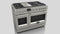 Fulgor Milano F6PDF486GS1 48" Freestanding Sofia, 6 Burner Dual Fuel Range, Griddle