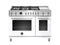 BERTAZZONI PROF486GDFSBIT 48 inch Dual Fuel Range, 6 Brass Burners and Griddle , Electric Self Clean Oven Bianco