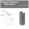 61" Wooden Chimney Extension for Ceilings up to 12.5 ft.