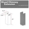 61" Wooden Chimney Extension for Ceilings up to 12.5 ft.