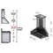 36" Ducted Wooden Wall Mount Range Hood and Hamilton - 36 inch