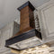 30" Ducted Wooden Wall Mount Range Hood with Dual Remote Blower and Hamilton