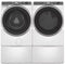 Whirlpool WFW6720RW 5.0 cu ft Smart Front Load Washer & Whirlpool WGD6720RW 27 Inch Smart Gas Dryer with Whirlpool WFP2715HW 15.5 Inch Pedestal for Front Load Washer and Dryer
