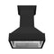 30 In. Wooden Wall Mount Range Hood In Rustic Black Finish