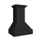 30 In. Wooden Wall Mount Range Hood In Rustic Black Finish