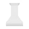 36 In. Wooden Wall Mount Range Hood In Rustic Bright White Finish