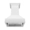 36 In. Wooden Wall Mount Range Hood In Rustic Bright White Finish