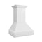 36 In. Wooden Wall Mount Range Hood In Rustic Bright White Finish