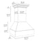 36 In. Wooden Wall Mount Range Hood In Rustic Bright White Finish