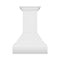 36 In. Wooden Wall Mount Range Hood In Rustic Bright White Finish