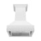 36 In. Wooden Wall Mount Range Hood In Rustic Bright White Finish