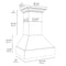 36 In. Wooden Wall Mount Range Hood In Rustic Bright White Finish