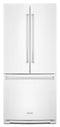 KITCHENAID KRFF300EWH 20 cu. Ft. 30-Inch Width Standard Depth French Door Refrigerator with Interior Dispense - White